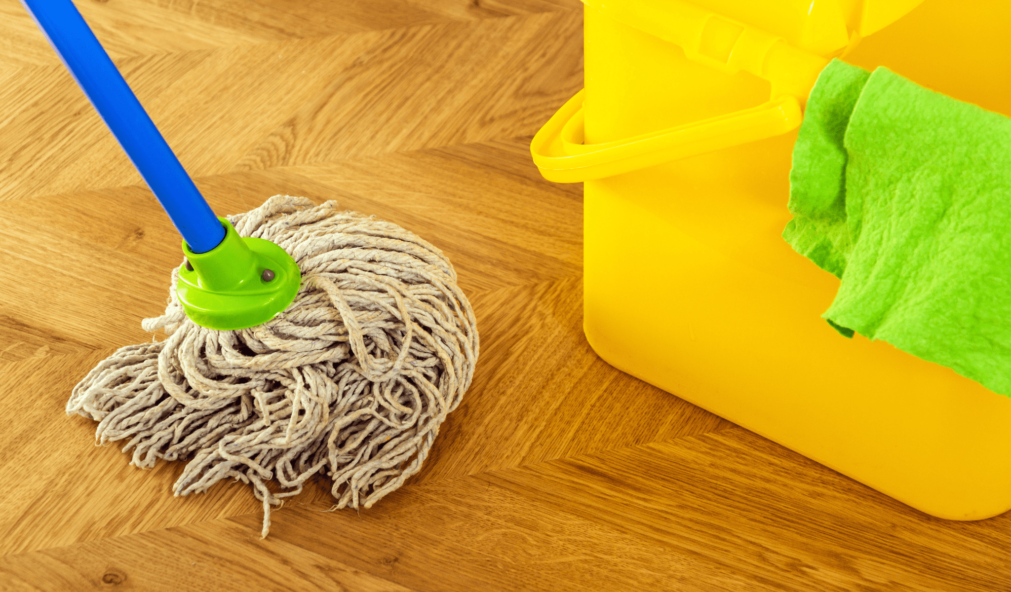 Herringbone vinyl flooring maintenance tips: mop with minimal water or wipe with damp cloth.